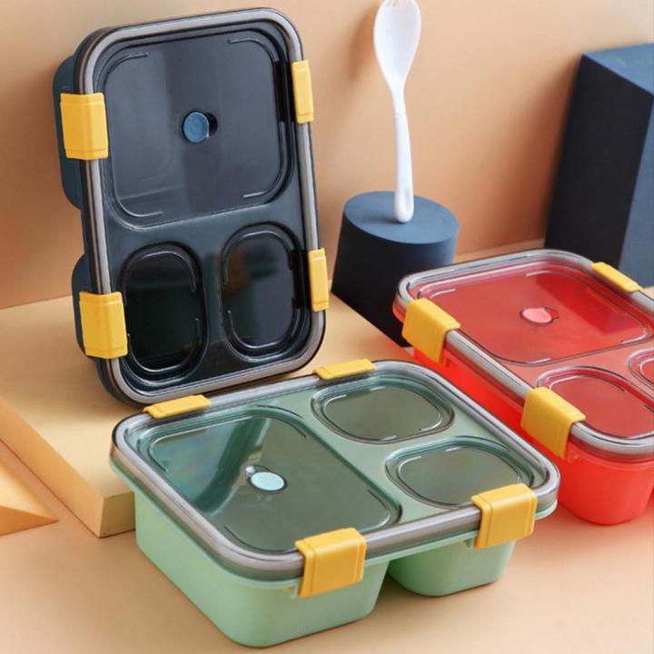 Lunch%20Box%203%20Compartments%20Japanese%20Style%20with%20Soup%20Bowl%20Container,%20Leak%20Proof,%203-Grid%20Lunch%20Box%20Microwavable%20Bento%20Box%20-%20Image%203