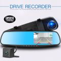 Full HD 1080P Dual Mirror Camera With 4.5″ TFT LCD Crystal-Clear Recording Vehicle Blackbox DVR Car Camera Full HD 1080P Vehicle Blackbox, Night Vision Dash Cam, G Sensor, 4.5"TFT, 32GB Support, Wide-angle lens, Motion Detection, Cyclic Recording. 