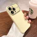 100%new celebrity trend+In stock+COD Luxury Liquid Silicone Phone Case For iPhone 11 12 13 14 15 Pro Max Shockproof Bumper Back Candy Lens Protection Cases Cover. 