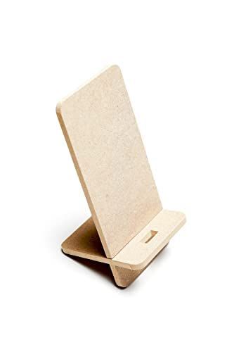 Plain DIY MDF Mobile Phone Stand for Craft | Unfinished MDF Mobile Stand Plain for Ducopaint| MDF Stand for Art and Craft 6mm Thickness