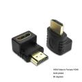 HDMI Adapter,HDMI Male to Female 90 Degree Right Angle Coupler Extender Connector,(Bend 90 Degree). 