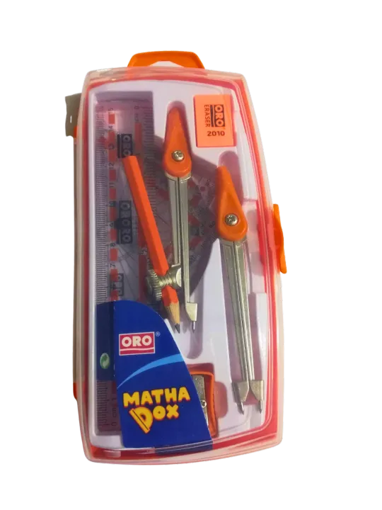 Mathematical Instruments Orange Geometry Box | Daraz.pk