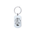 New foreign trade Rat Fink legend keychain necklace RAT FINK stainless steel military key ring pendant. 