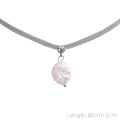 Grim Teiousx Yhpup Tarnish Free Natural Pearl Beads Chic Exquisite Necklace Thin Chain Stainless Steel Minimalist Charm Collar Jewelry Women. 