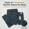 faizy.shop Collection – Pack of 2 Premium Denim Jeans for Boys | Stylish & Comfortable Denim Pants. 