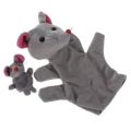 Grey Mouse Hand Puppet Finger Puppets. 