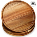 Pizza Pan Base, Pizza Serving Platter Wooden Without Handle - Wooden Pizza Pan Plate, Base Shaped Tray for Kitchen & Restaurant, 07 Inch x 17 Inch Round Pizza Base, All Sizes Available, Microwave Safe. 