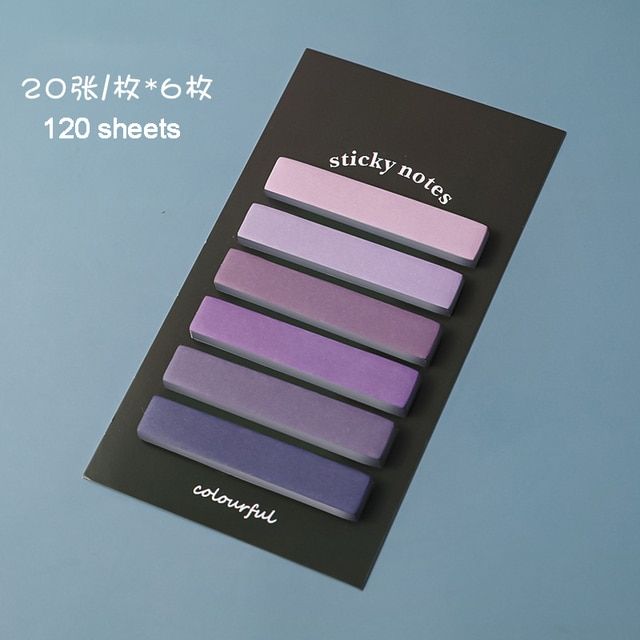 【FUN LIVE】 Korean Stationery Sticky Note Self-Adhesive Bookmark Page Marker Weekly Planner Sticky Tabs Transparent Stickers School Supplies