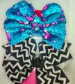 Jojo Siwa Pack of 2 Large Silky & Glittery Hair Bow Clips Headband Hair Accessories Band for Women (Imported). 