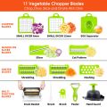 16-in-1 Multi-Functional Vegetable Chopper Slicer Shredder with Basket, Cheese Slicer, Food Chopper, Veggie Chopper, Onion Chopper, Salad Chopper, Mandoline Slicer & Cheese Grater, 16 in 1 Vegetable Chopper with Container, (Gray). 