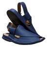 Peshawari Chappal Made Blue Leather Latest Fashion Design 2024 for Men. 