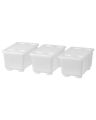 IKEA GLIS Box With Lid - Pink - Blue - White. 