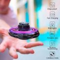 Flying Spinner Mini UFO Drone for Kids, Flying Fidget Spinner UFO Toy Drone, Flying Orb Ball Hand Operated with 360 ° Rotating and LED Lights for Adult and Kids. 