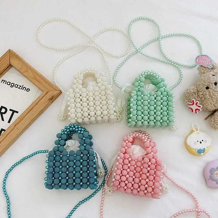GLORIOUS Bumble & Pearl Beads Small Size Bag with Inner Pocket