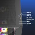PC Case with 2 Tempered Glass Panels Mini Tower Gaming PC Case Micro ATX Case with 2 Magnet Dust Filters, Gaming Computer Case with USB3.0 I/O Port, Black Without Fans (Manmu M18). 