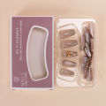 Douyin hand-worn nail art, nail film, French gradient cat's eye, high-quality nail stickers, finished products are detachable. 