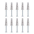 1/10Set Zinc Alloy Three-pointed Expansion Anchor Bolt Quick 304 Round Head Cross Self-tapping Combination Set Screw For Cabinets Curtains. 
