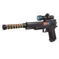 Electric Music Toygun Series – Mute Handgun With Light & Music – Shake Like Musical Gun Toy M9 Gun Toy with Light Music Vibration Laser & Torch Light - Realistic Spy Detective Gun Toy with Silencer - Music Laser Gun Space Gun Toy for Boys Kids. 