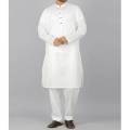High Quality Gents Paper Cotton Suite  Unstitched Clour White. 