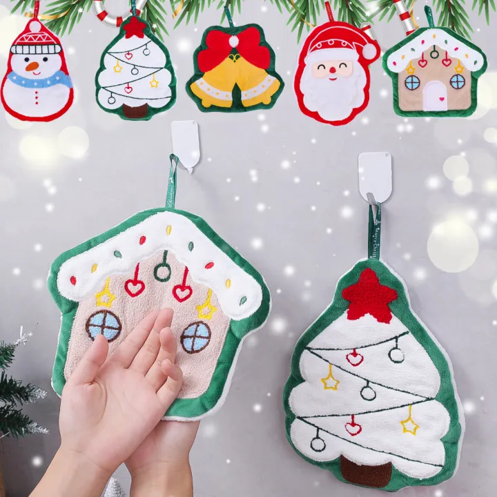 1/2/3Pcs%20Cute%20Christmas%20Hand%20Towels%20Absorbent%20Kitchen%20Towel%20Cute%20Xmas%20Home%20Decor%20Snowman%20Xmas%20Tree%20Kids%20Hanging%20Towel%20Bathroom%20Towel%20-%20Image%202