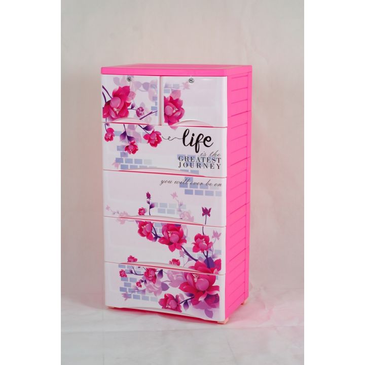 Kids%20storage%20drawer%204+2%20draws%20&%20Wardrobe%20With%20Hanging%20Rod%20(Key%20Lock)%20-%20Image%202