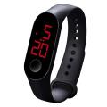 Sports Led Electronic Watch Digital Watch Band White Led Watches Waterproof Watches Wrist Watch Black. 
