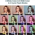 RGB LED Ring Light MJ26, MJ33, MJ36, MJ45 LED Soft Multi Colors Ring Light With Tripod Stand Phone Clip Colorful Photography Lighting. 