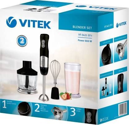 VITEK VT-3421 ST-I 800 W Hand Blender  (Stainless Steel)