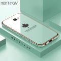 Hontinga for Samsung Galaxy J7 Prime Back Cover Luxury 6D Plating Maple Leaf Side Pattern Case Soft Silicone Square Phone Cases. 