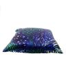 Printed Silk Cushion Cover  -  Cp-028 - Blue & Black. 