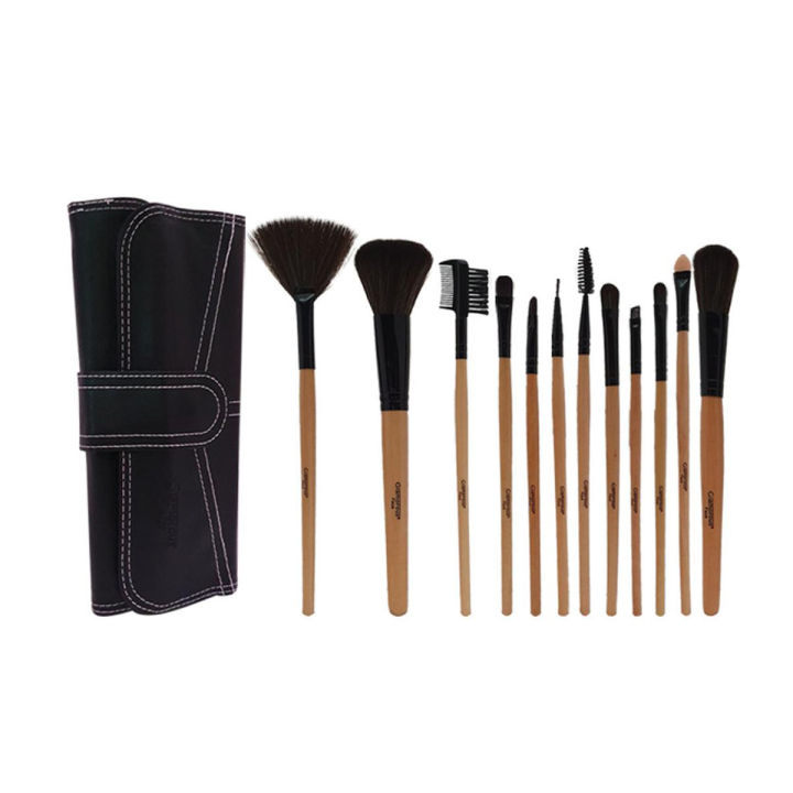 Glamorous Face 12 Pieces Brush Set With Leather Pouch , Complete Makeup Brushes