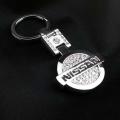 Nissan logo keychain car bike key chain ring Diamond car keychain. 