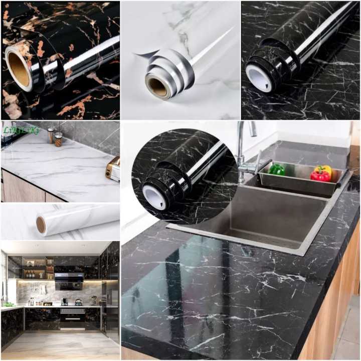 Marble Sheet - Marble Sheet Sticker - 200Cm Marble Sheet Texture Design PVC Waterproof Self adhesive Wallpaper Sticker sheet Furniture New Skin Kitchen Cabinet Paper Stickers sheet Oilproof Table top Sticker sheet