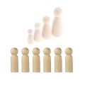 10 Pieces 65 mm Unfinished Wooden Peg Dolls Wooden & 16 Pcs People Shapes, Male&Female Decorative Wooden Doll People. 