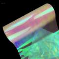 Permanent Glossy Rainbow Film Holographic Vinyl for Package Bow Applique DIY. 