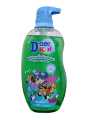 D-Nee Kids Organic  No Tear  Heads &  Body Wash | Cherry berry | Green Smarty |  Red Gummi 600 ml Made in Thailand. 