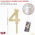 Acrylic Number Cake Topper With Crown 0 1 2 3 4 5 6 7  8 9 Numbers Caketopper, Gold No. Cupcake Toppers For Birthday Cake, Anniversary Years Cake Topper, Digit Cake Topers, Age Cake Toppers, Party Supplies, Cake Decoration, 1st 2nd 3rd Birthday Topper. 
