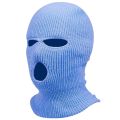 Winter Warm Head Cover, 3-hole Knitting Ski Mask Cold Proof Riding Full Face Mask. 