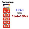 10-50pcs Original Panasonic LR43 186 AG12 386 SR1142/LR1142 SR43 301 12GA 1.5V Alkaline Button Cell Battery For Watch Calculator. 
