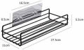 bathroom accessories shelfs for Room and Bathroom with sticky hooks/ Storage Hanging Shelf Organizer-Wall-Mounted washroom corner shelf Organizer, Shower Shampoo Holder, Bathroom Corner Frame, Corner Shower Shelf, Iron Shelf Stand,-black. 