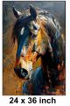 Horse Painting Print Wall Art Equestrian Large Wall Decor Animal Poster Wall Hanging for home office decor. 