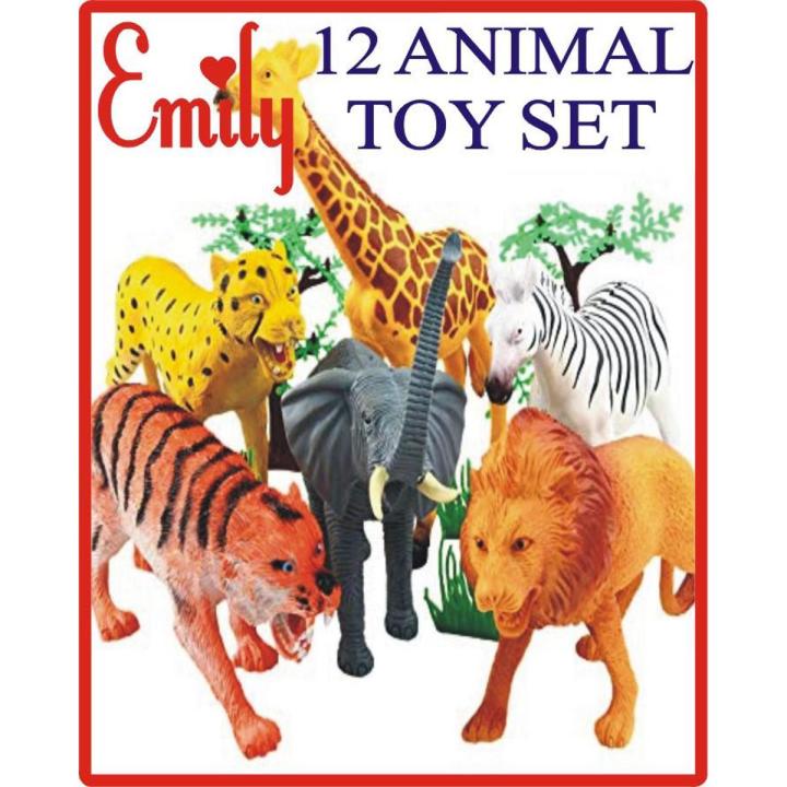 12 RUBBER ANIMAL TOYS JUNGLE SET FOR KIDS 12 RUBBER ANIMAL TOYS JUNGLE SET FOR KIDS MAKE YOUR OWN ZOO BEST PLAYING TOYS WITH TREES AND ZOO BOUNDRIES FIRST CHOICE OF CHILDREN BEST INDOOR GAME TOYS EVER MULTIPLE BEAUTIFUL ANIMAL DESIGNS ATTRACTIVE COLORS