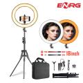 Energy - ENRG LED Ring Light 18 Inch \ 45 cm with 7.5ft Metal Tripod Stand Carry Bag And Adjustable Phone Holder. 