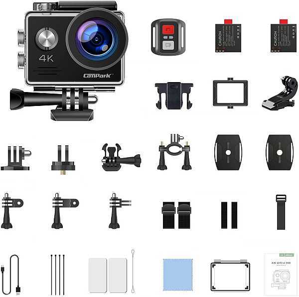 CAMPARK%20X5%204K%2020MP%20WiFi%20Action%20Camera%20Sport%20Camera%20External%20Microphone%2040M%20Waterproof%20Camcorder%20-%20Image%205