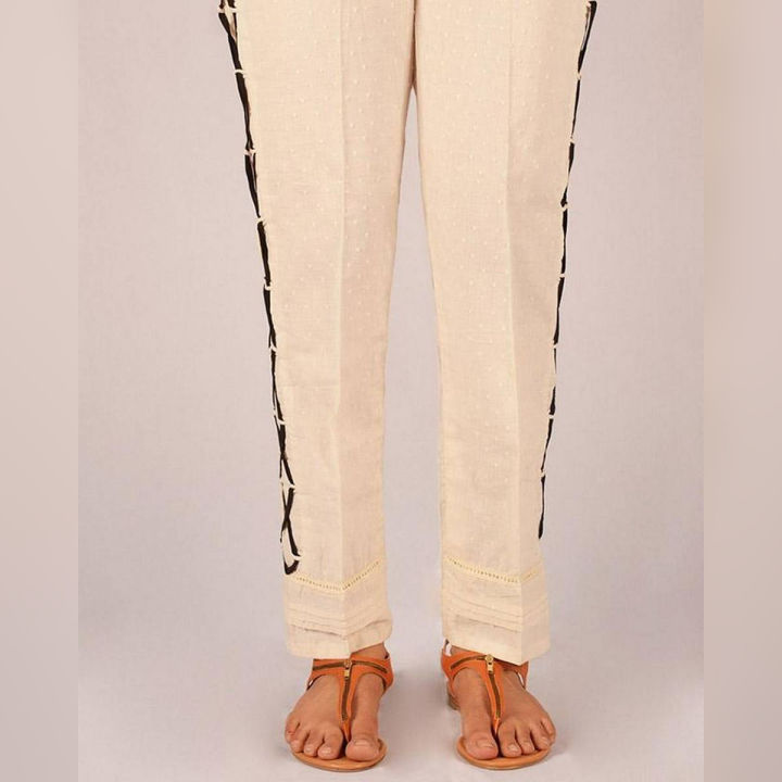 Beige Trouser with Piping