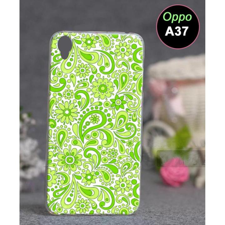 Oppo A37 Mobile Cover Floral Style - Green