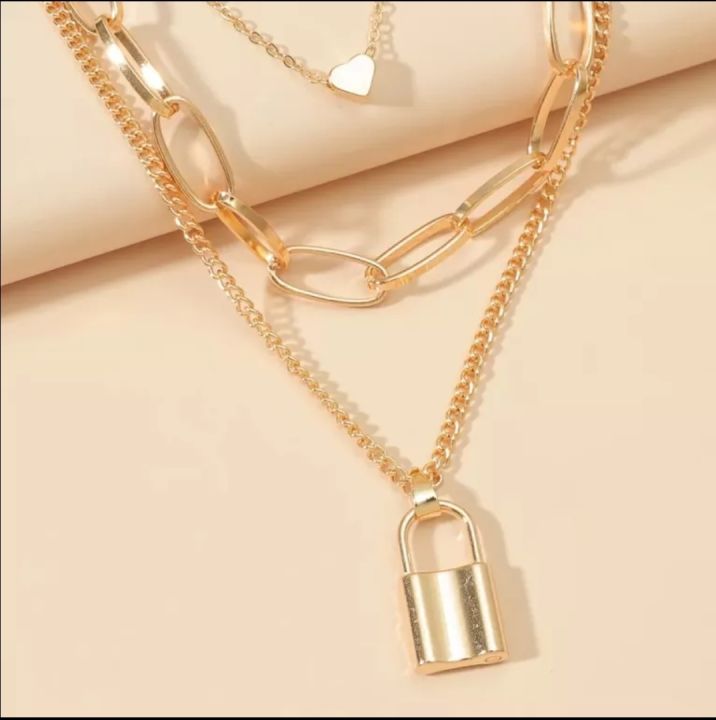 Multi%20Layer%20Lock%20Necklace%20Pendant%20Golden%20Heart%20Long%20Chain%20For%20Girls%20Best%20Gift%20-%20Image%208