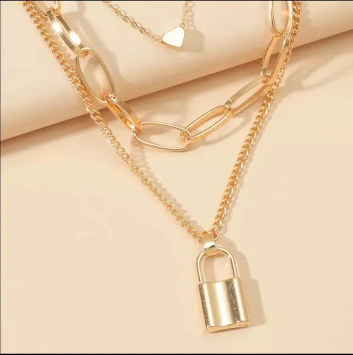 Multi%20Layer%20Lock%20Necklace%20Pendant%20Golden%20Heart%20Long%20Chain%20For%20Girls%20Best%20Gift%20-%20Image%208