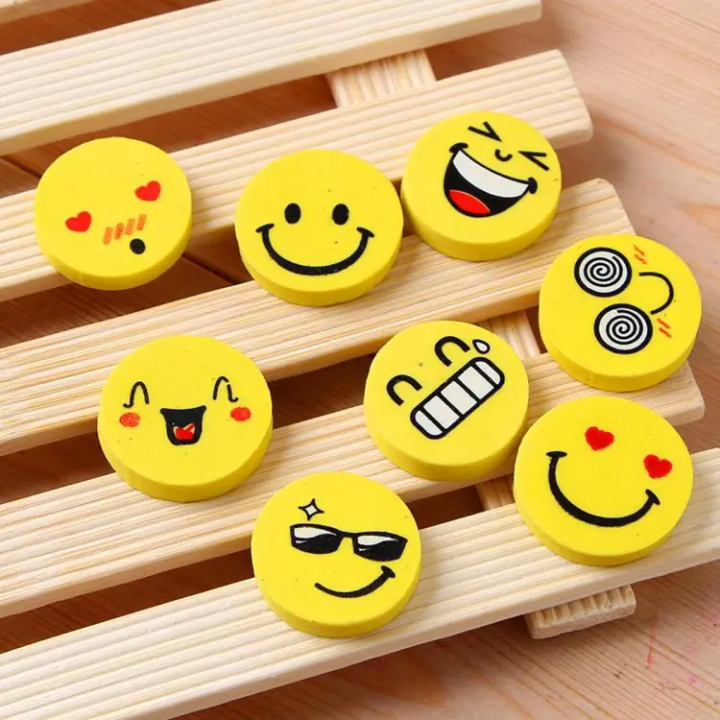Smiley%20Face%20Erasers%20for%20Kids%20/%20Cartoon%20Eraser%20Emoji%20Stylish%20Erasers%20for%20Girls%20&%20boys%20/%20Cute%20Pencil%20Erasers%20(Random%20Emoji)%20-%20Image%202