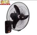 Wall Mounted Bracket Fan GFC Deluxe Model 18” Pure Copper Winding For Room BLACK. 